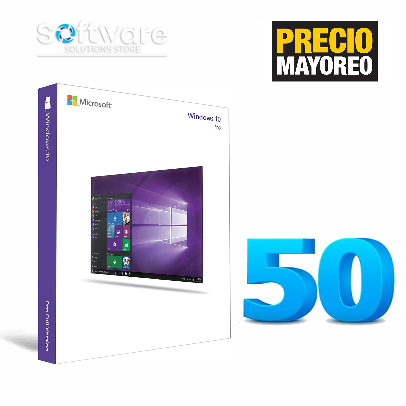 Paquete 50 Licencias Windows 10 Pro Digital Key