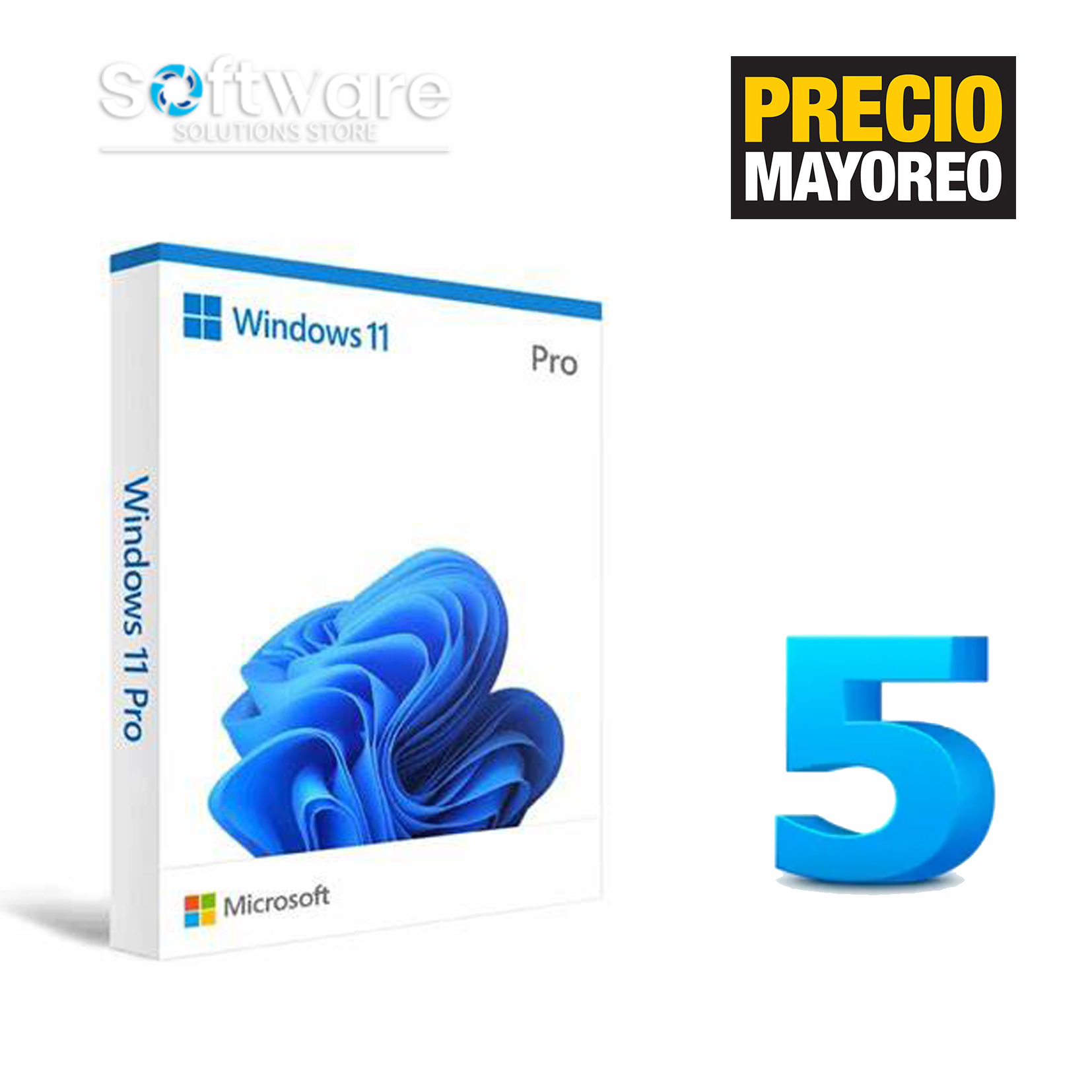 Paquete 5 Licencias Windows 11 Pro Digital Key