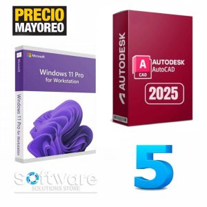 Bundle 5 Licencias Windows 11 Pro Workstation + Autocad 2025
